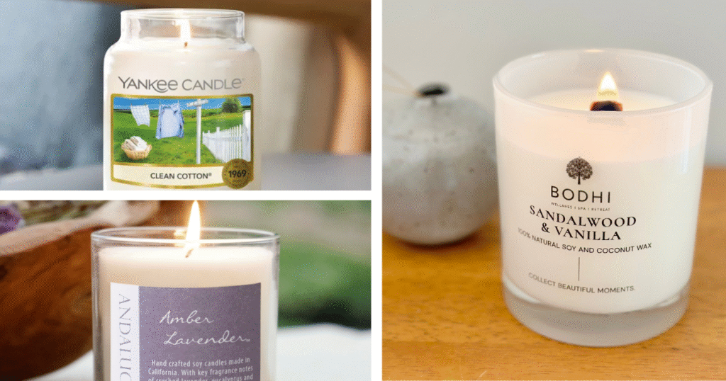 Candle Scents for Relaxation - Clean Cotton, Lavender, Sandalwood